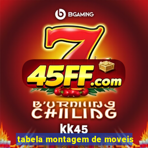 tabela montagem de moveis